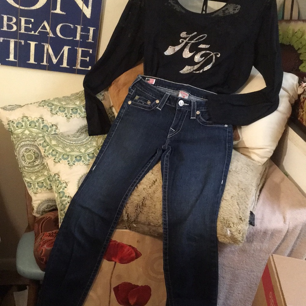Great Pair Of True Religion 28 Stella Skinny Jeans